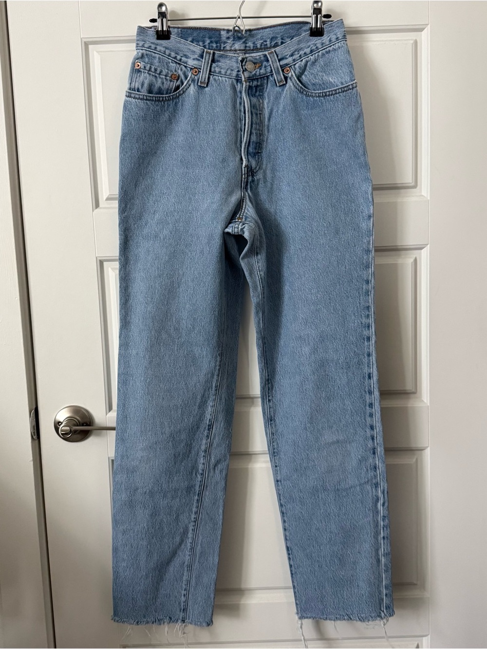 Vintage 90s Levis 501 Womens High Waisted Jeans USA 18501 Light Wash 26x28 - Picture 9 of 12